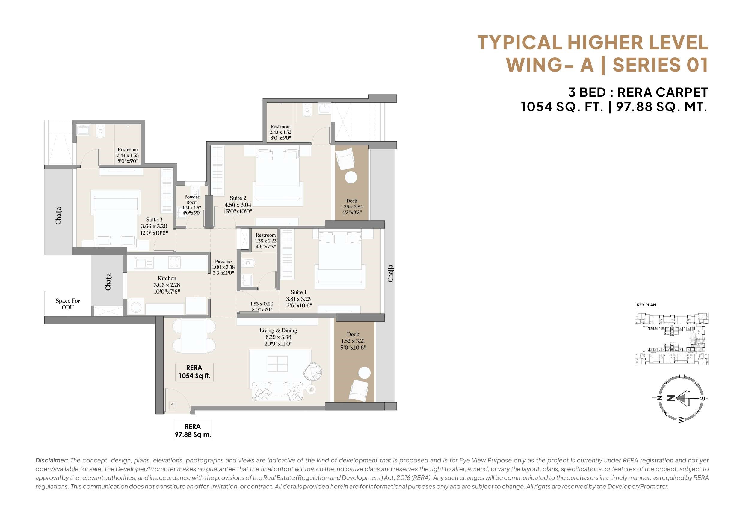 3 BHK Floor Plan